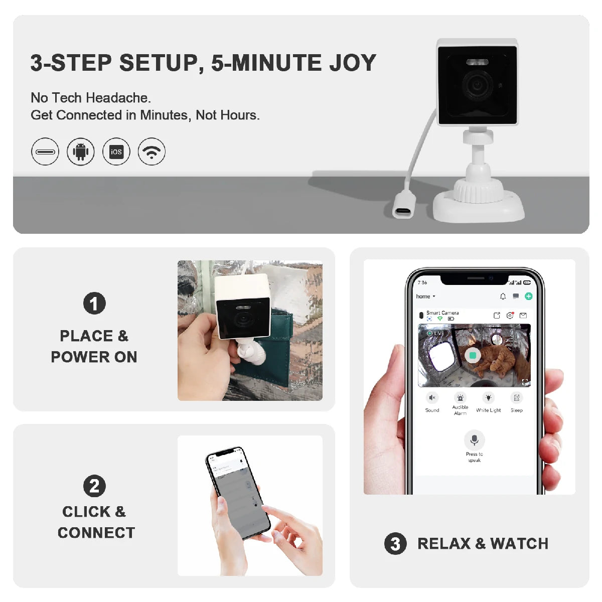 2025 Tall Classic Box Heated Cat House With Camera – Large